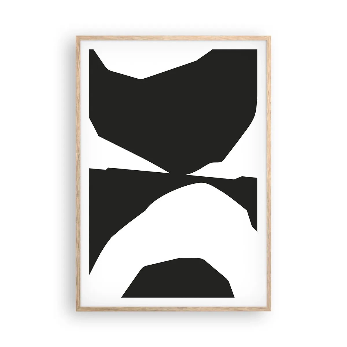 Plagát v ráme zo svetlého duba - Positive-negative - 70x100 cm