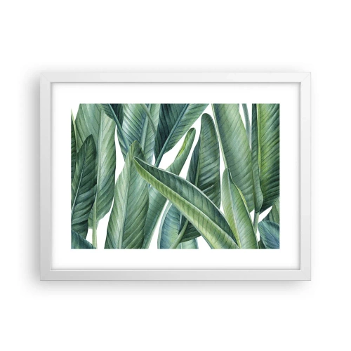 Plagát v bielom ráme - Proste zelená - 40x30 cm