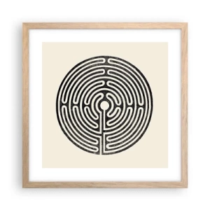 Plagát v ráme zo svetlého duba - Tajomný poriadok - 40x40 cm
