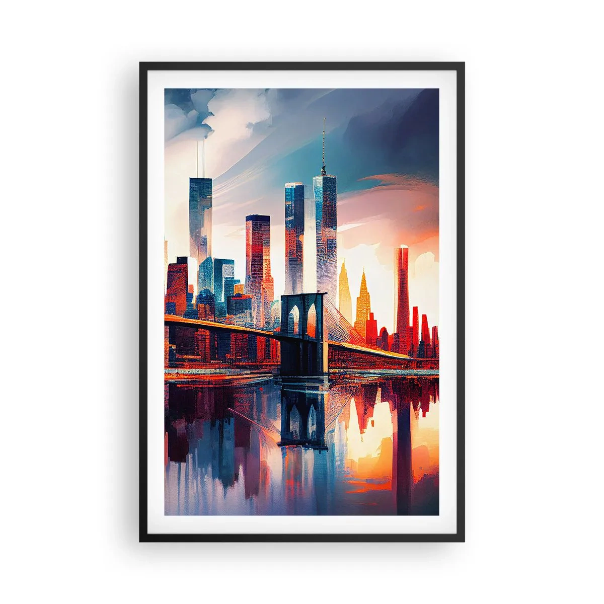 Plagát v čiernom ráme - Famózny New York - 61x91 cm