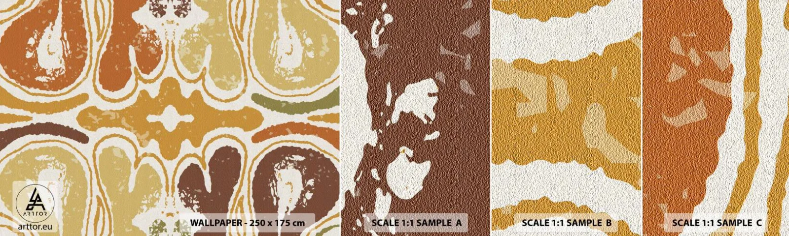 Vzorka samolepiacej fototapety Deluxe Sticker - Sentimentálna abstrakcia - Vo veku, Boho, Kus - 100x30 cm