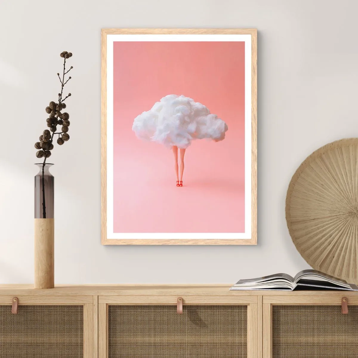 Plagát v ráme zo svetlého duba - Sladký sľub - 70x100 cm