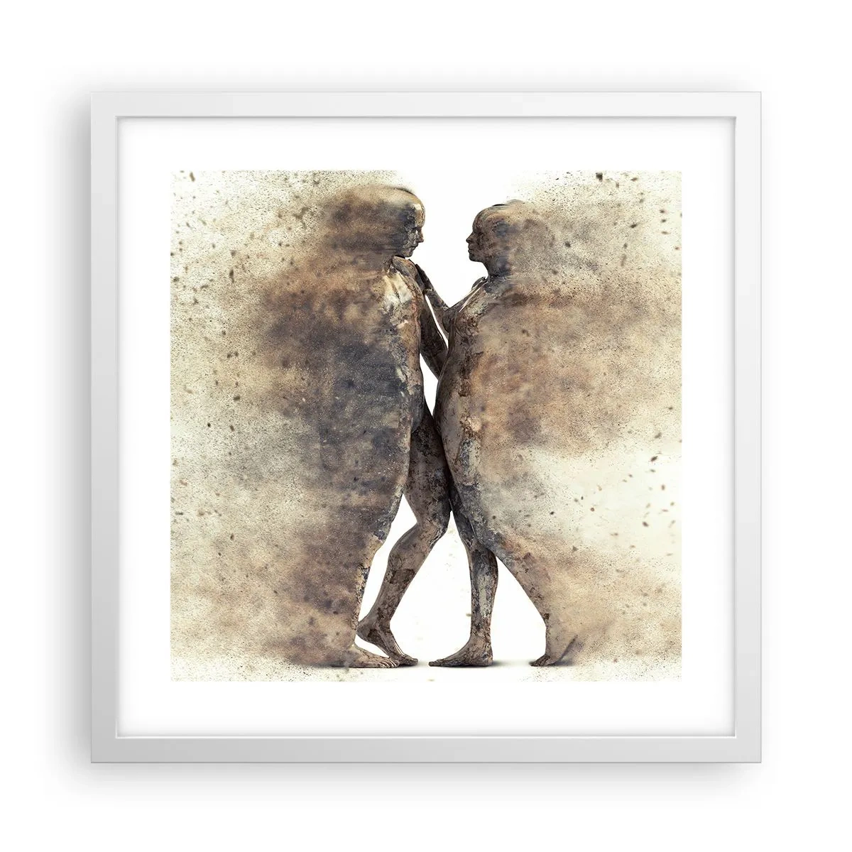 Plagát v bielom ráme - Z prachu povstali, aby milovali - 40x40 cm