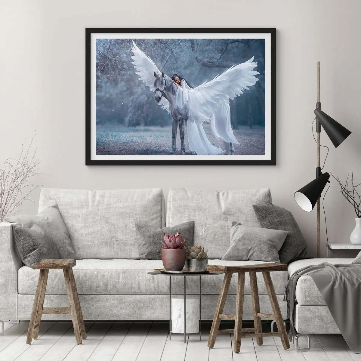 Plagát v čiernom ráme - Nadšený okamih - 91x61 cm