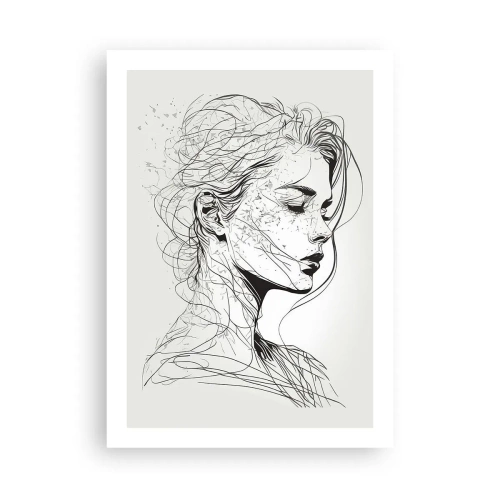 Plagát - Portrét v zamyslení - 50x70 cm