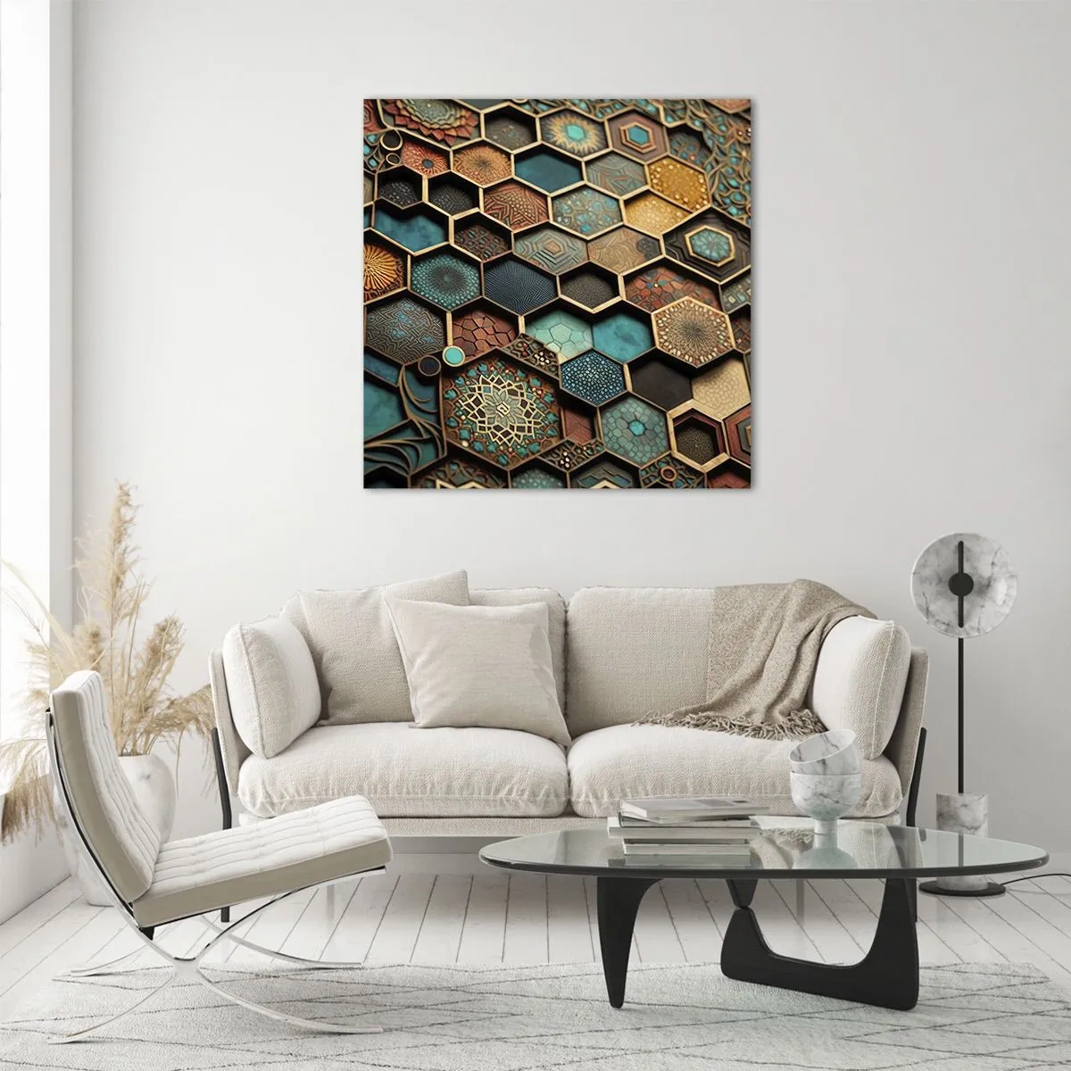 Obraz na skle - Arabské ornamenty – variácia - 30x30 cm