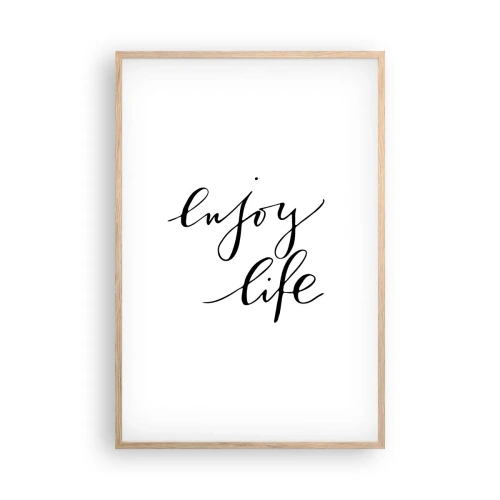 Plagát v ráme zo svetlého duba - Niet čo dodať… - 61x91 cm