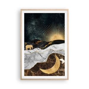 Plagát v ráme zo svetlého duba - Odveké práva - 61x91 cm