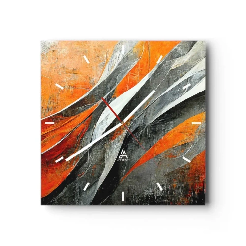 Nástenné hodiny - Žiar a chlad - 30x30 cm