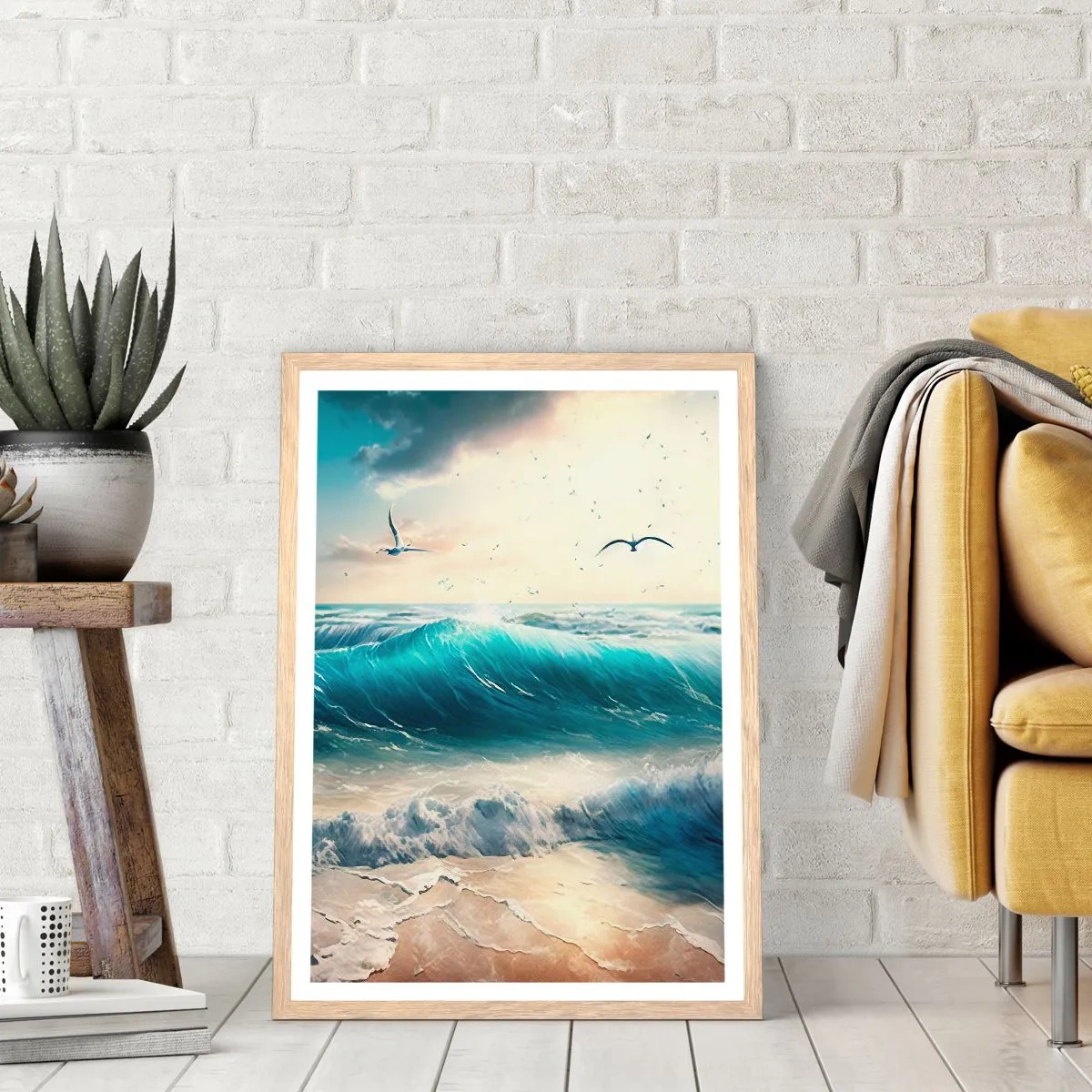 Plagát v ráme zo svetlého duba - Šušťanie len pre teba - 70x100 cm