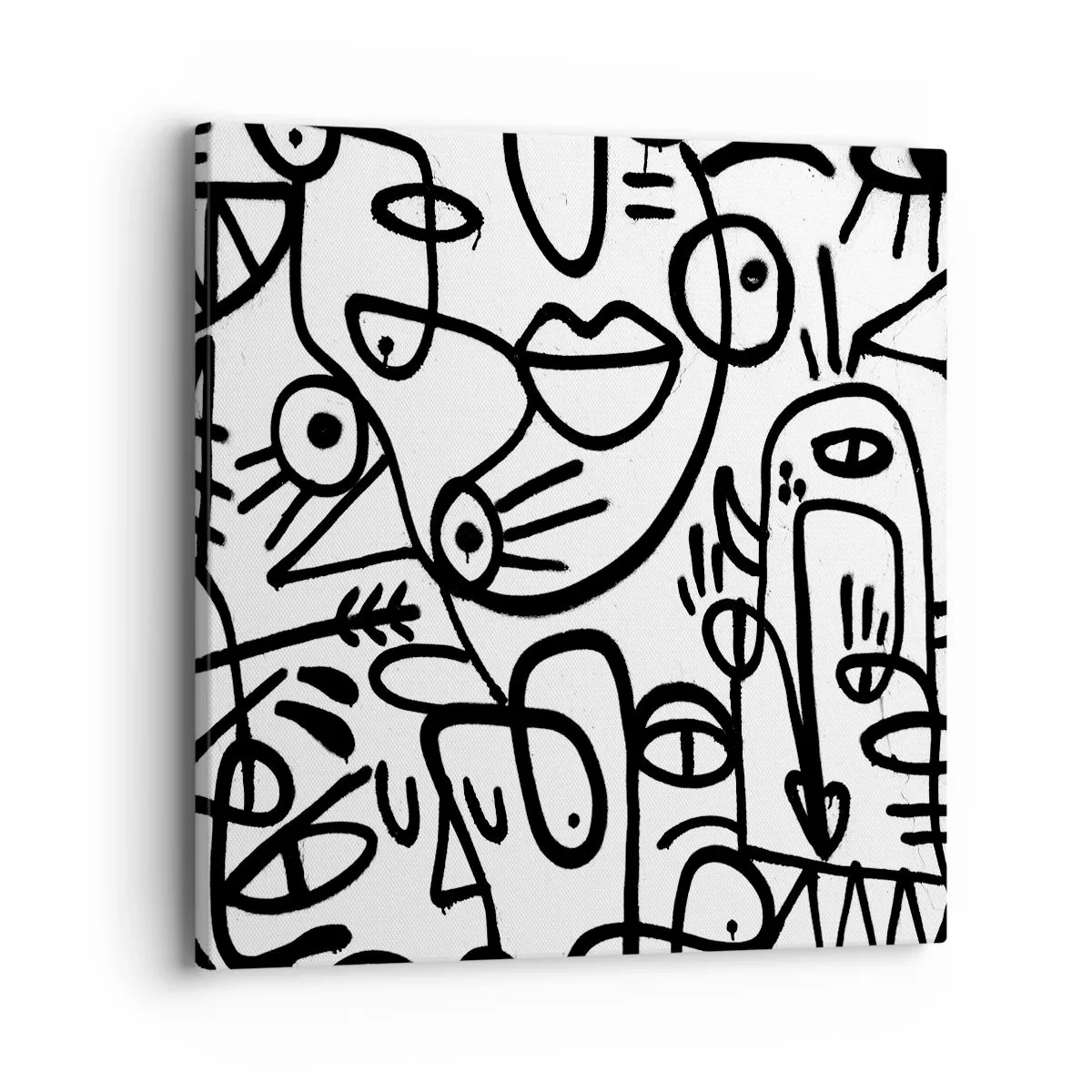 Obraz na plátne - Tváre a preludy - 40x40 cm