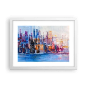 Plagát v bielom ráme - Radostná metropola - 40x30 cm