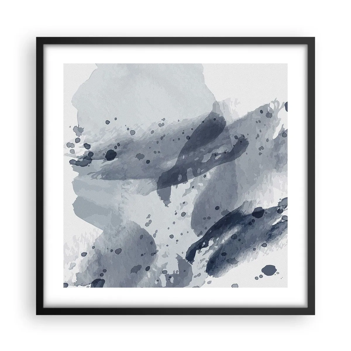 Plagát v čiernom ráme - Štúdia o povahe vody - 50x50 cm