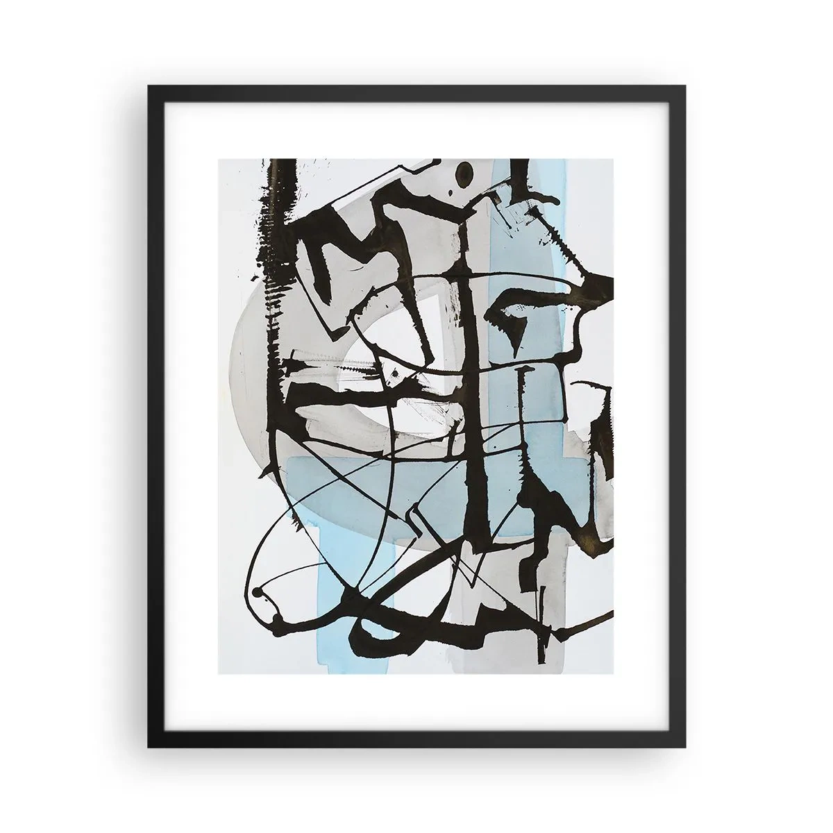 Plagát v čiernom ráme - Aj napriek tomu modrý - 40x50 cm