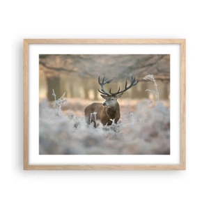 Plagát v ráme zo svetlého duba - Svieže ráno - 50x40 cm