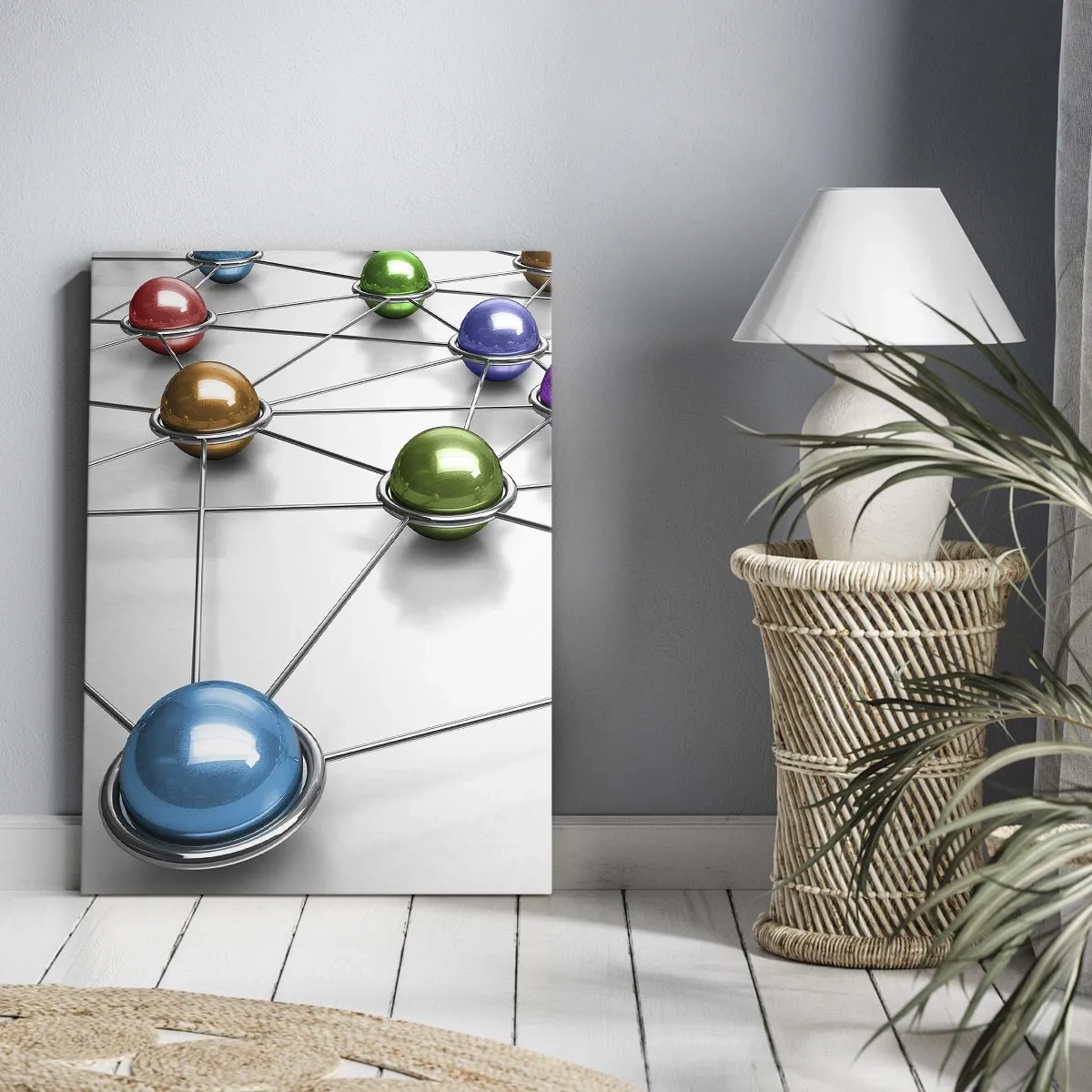 Obraz na plátne - Vesmírna pavučina - 55x100 cm