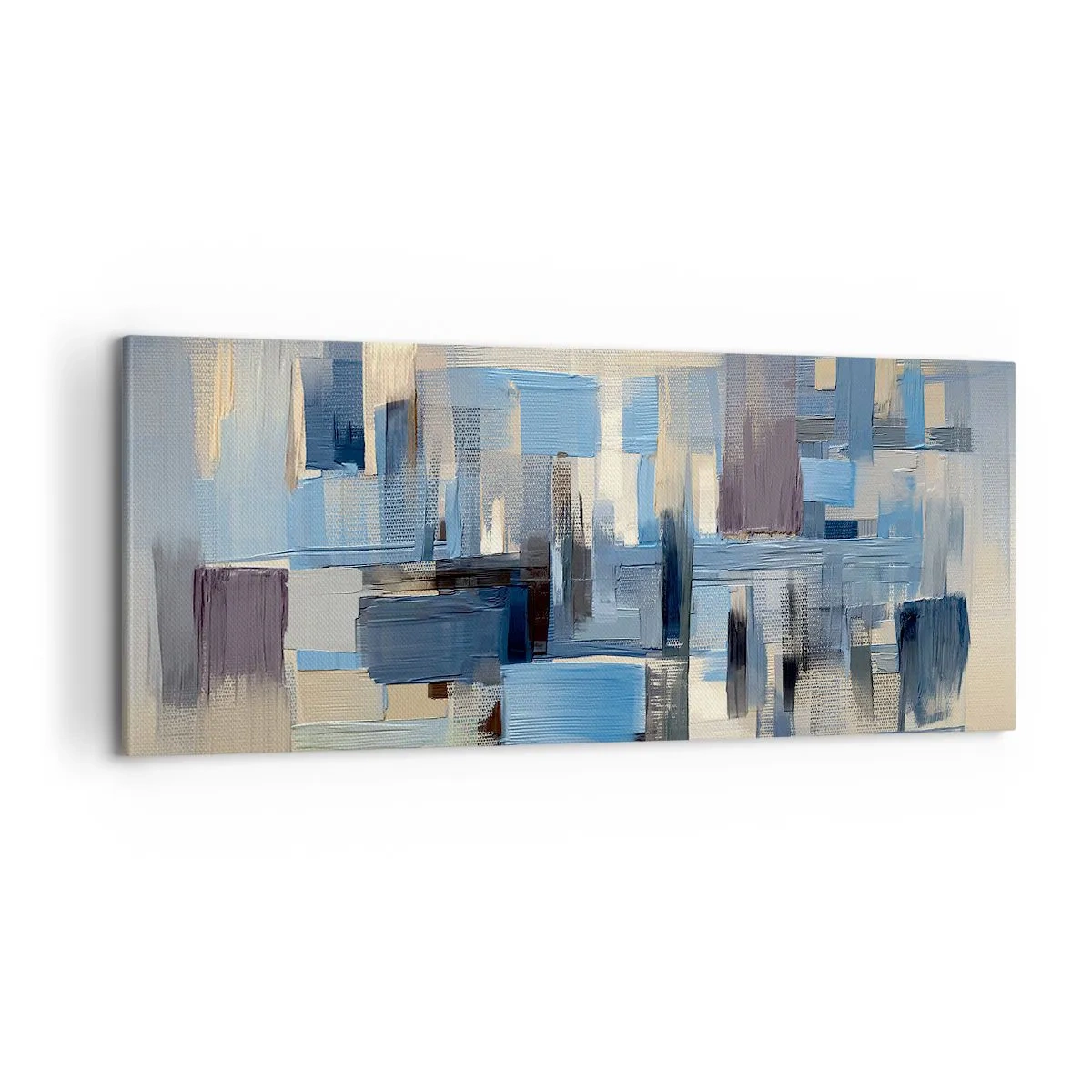 Obraz na plátne - Modrá konštrukcia - 100x40 cm