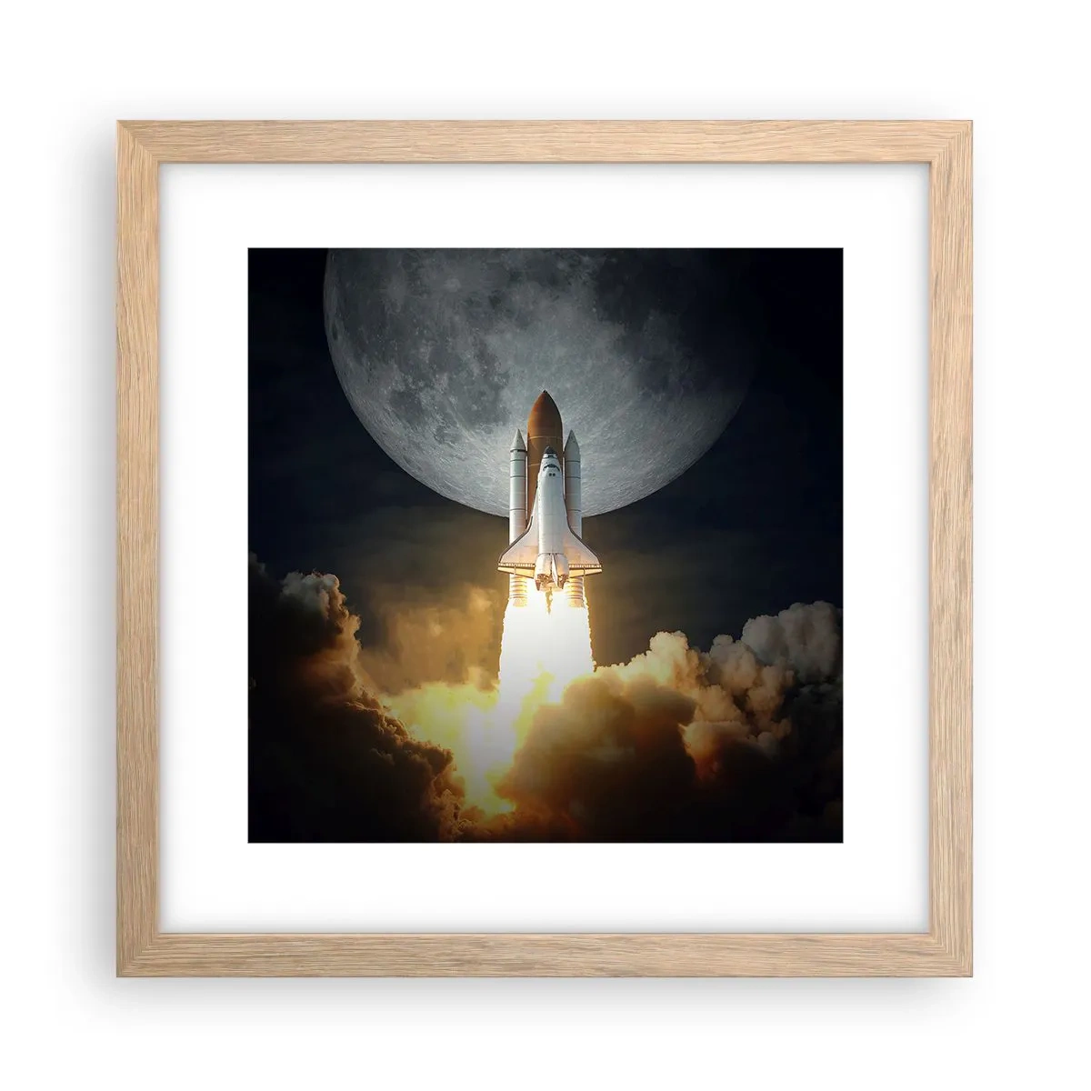 Plagát v ráme zo svetlého duba - Začiatok nadprirodzeného dobrodružstva - 30x30 cm