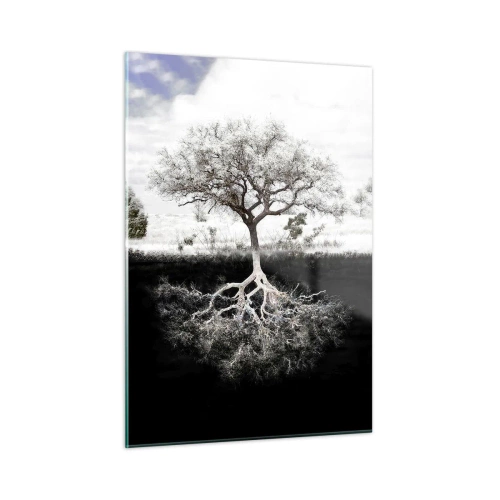 Obraz na skle - Objavenie podstaty sveta - 50x70 cm