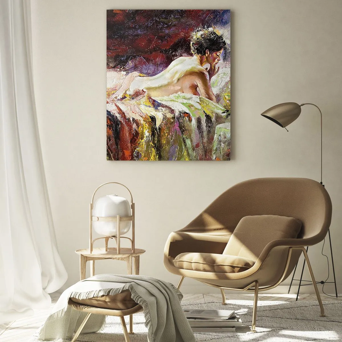 Obraz na skle - Zamyslená Venuša - 50x70 cm