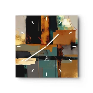Nástenné hodiny - Abstrakcia – svetlo a tieň - 30x30 cm