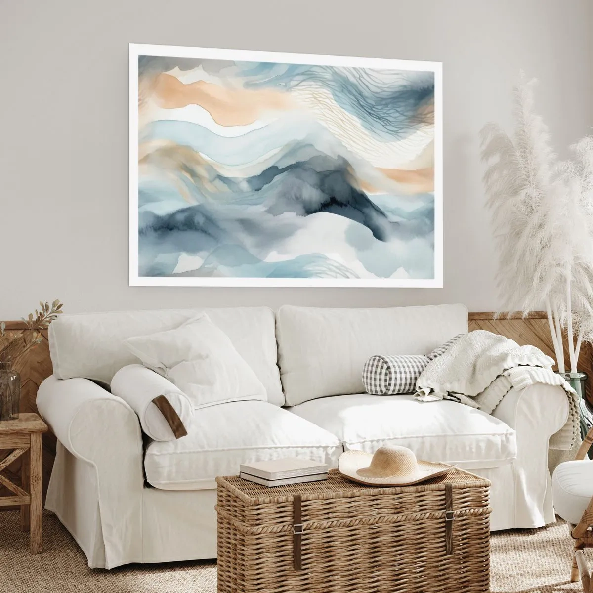 Plagát - Abstrakcia snehu a hmly - 70x50 cm