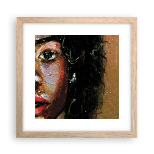 Plagát v ráme zo svetlého duba - Čierna a jas - 30x30 cm