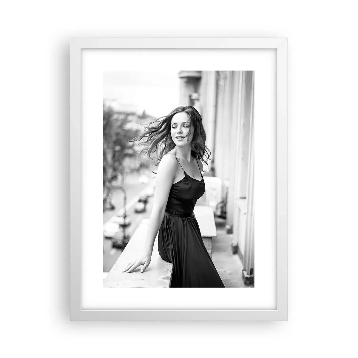Plagát v bielom ráme - Určite Parížanka - 30x40 cm