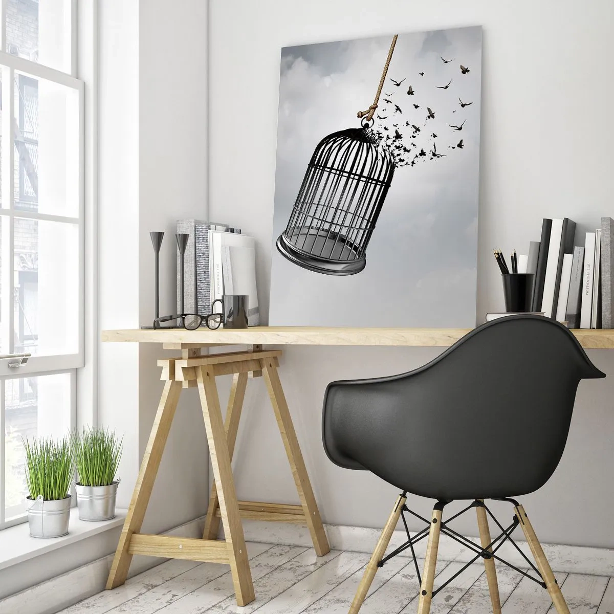 Obraz na skle - Viera… nádej… sloboda! - 50x70 cm
