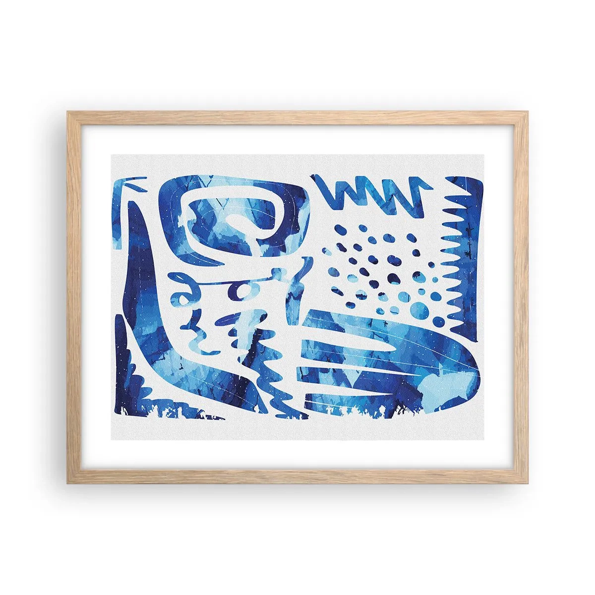 Plagát v ráme zo svetlého duba - Späť ku koreňom - 50x40 cm