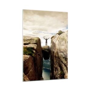 Obraz na skle - Ako sa cítim?! - 50x70 cm