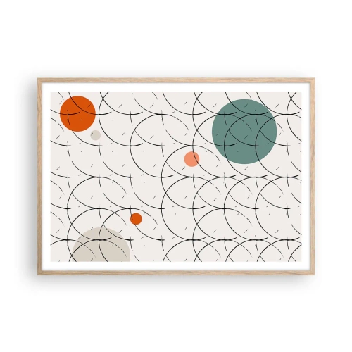 Plagát v ráme zo svetlého duba - V duchu pop-artu - 100x70 cm