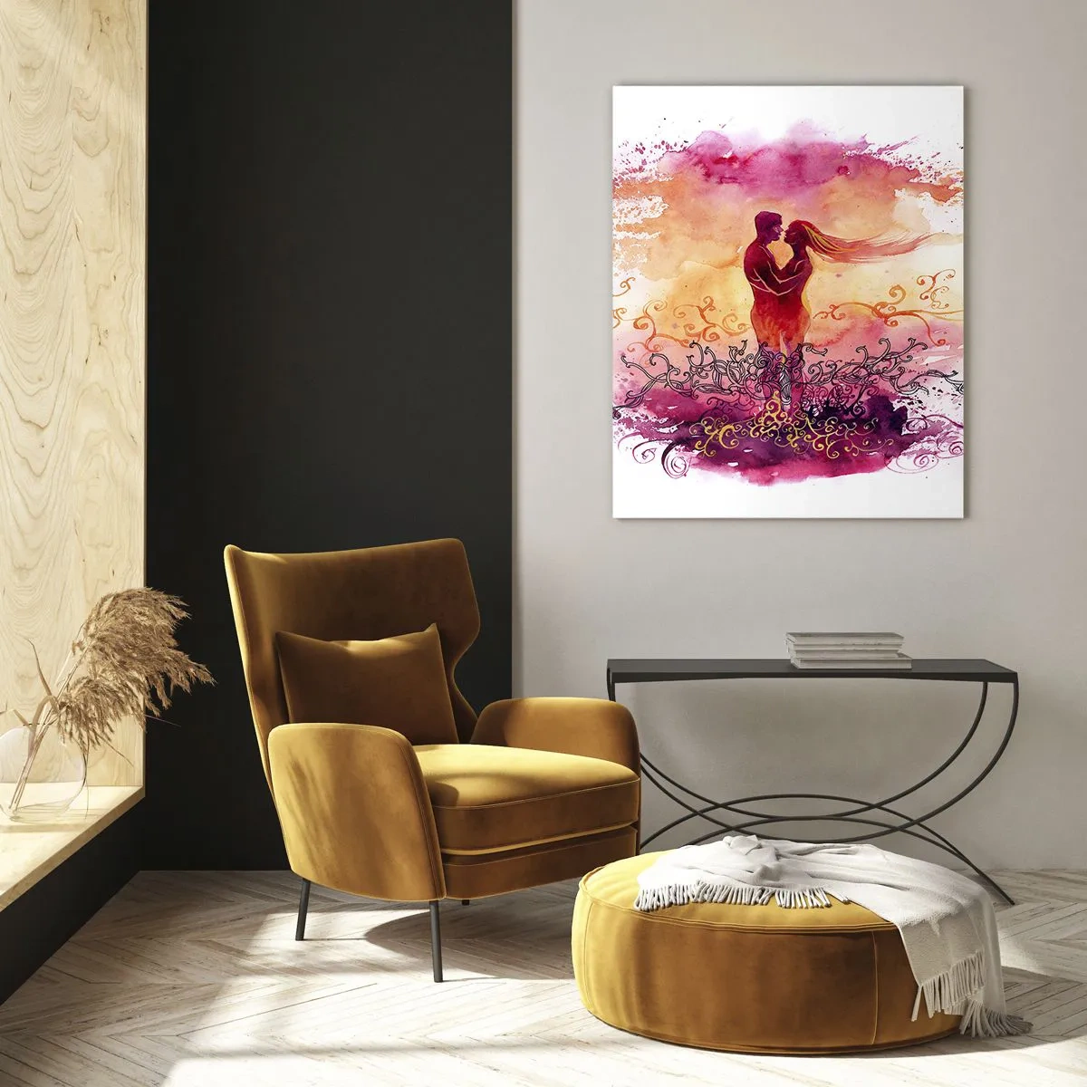 Obraz na skle - Jedno srdce! Potrebujem tak málo… - 50x70 cm