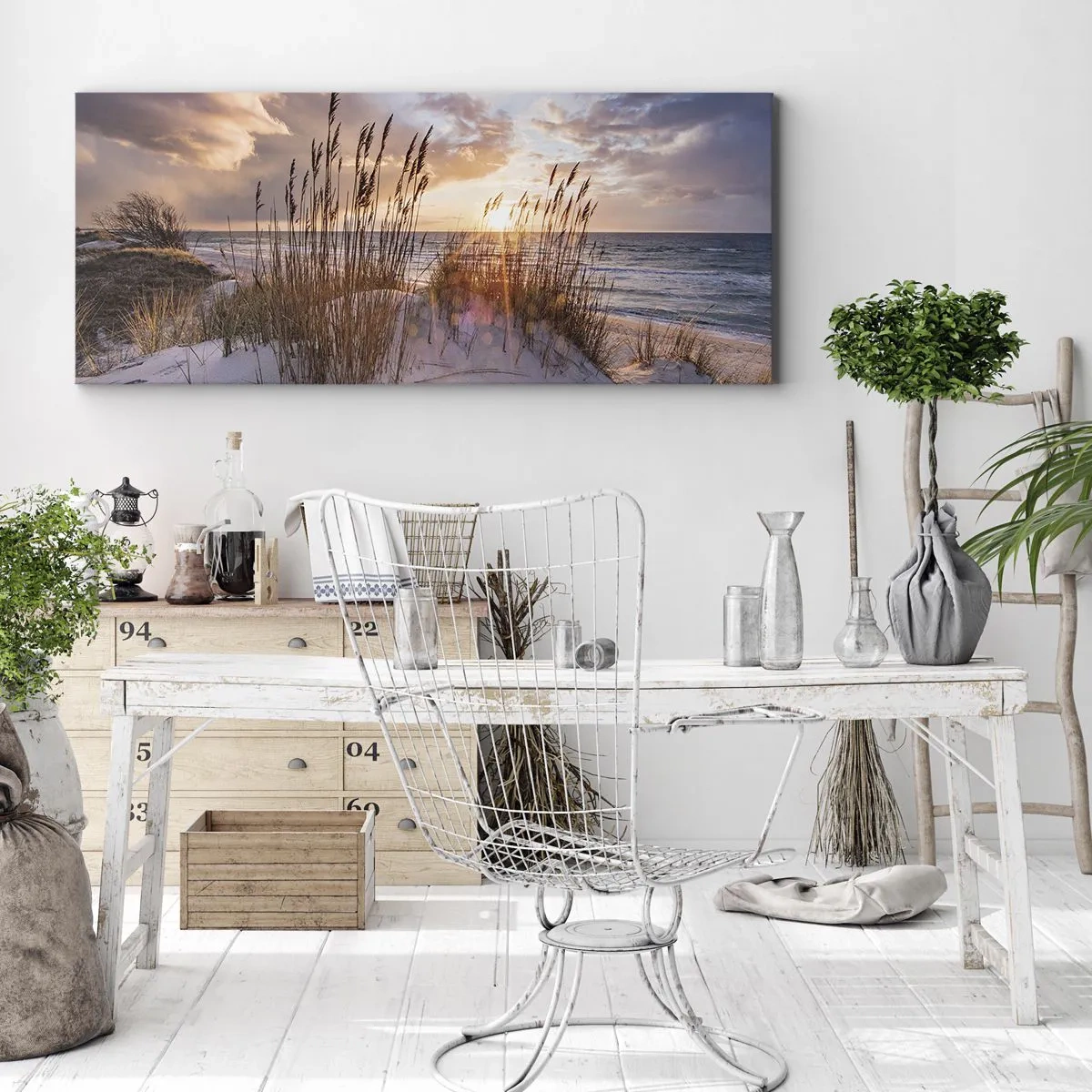 Obraz na plátne - Rozlúčka so slnkom a vetrom - 140x50 cm