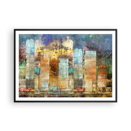 Plagát v čiernom ráme - Slnečná metropola - 100x70 cm