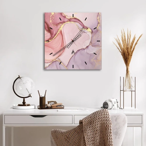 Nástenné hodiny - Maznanie farieb - 40x40 cm