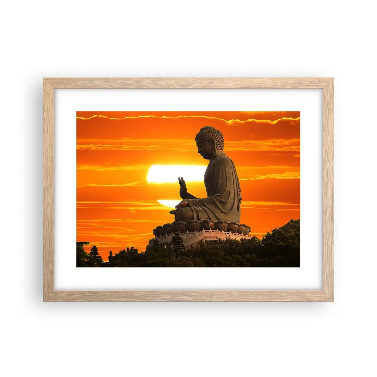 Plagát v ráme zo svetlého duba - Bez strachu zo sveta - 40x30 cm