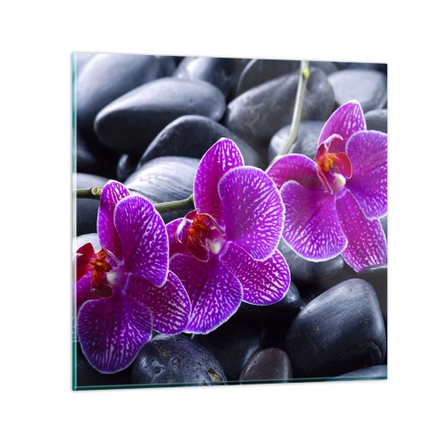 Obraz na skle - Kamene sa rozžiarili nadšením - 30x30 cm