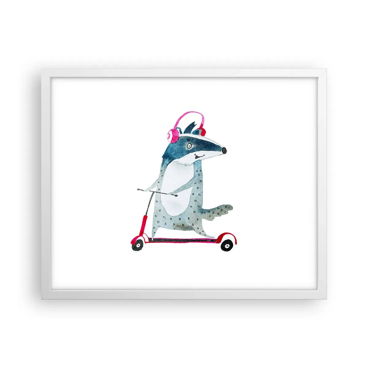 Plagát v bielom ráme - Jazvečie radosti - 50x40 cm