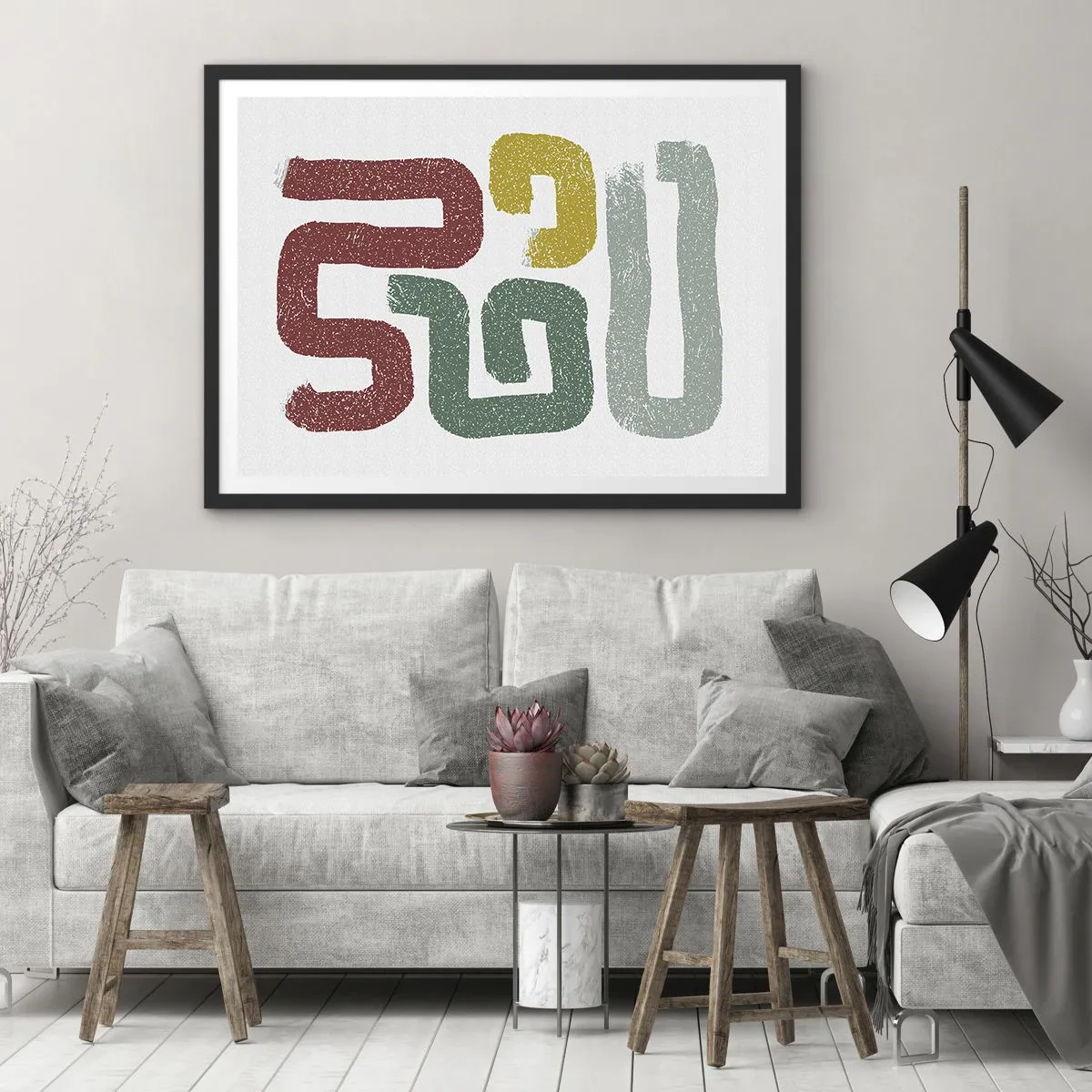 Plagát v čiernom ráme - V neznámom jazyku - 100x70 cm