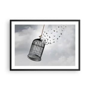 Plagát v čiernom ráme - Viera… nádej… sloboda! - 70x50 cm