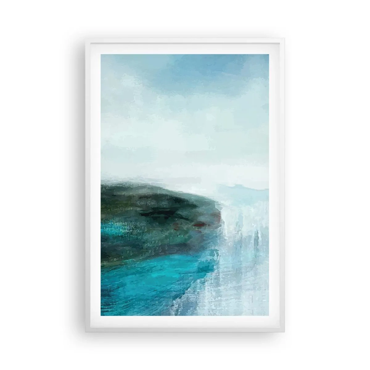 Plagát v bielom ráme - Námorná abstrakcia - 61x91 cm