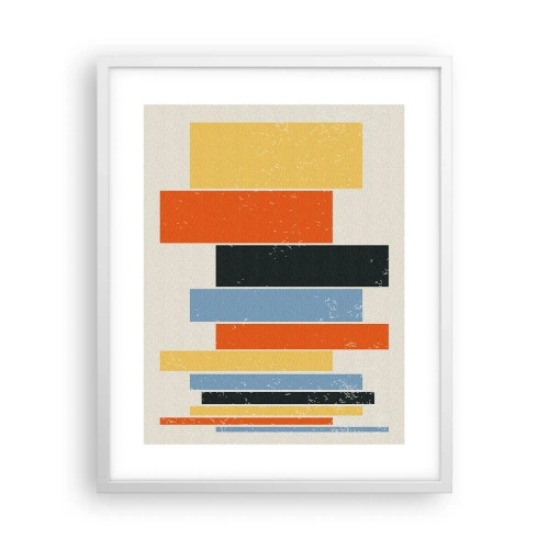 Plagát v bielom ráme - Záznam hudby - 40x50 cm