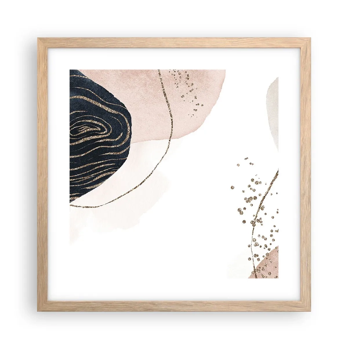 Plagát v ráme zo svetlého duba - Všetko plynie - 40x40 cm