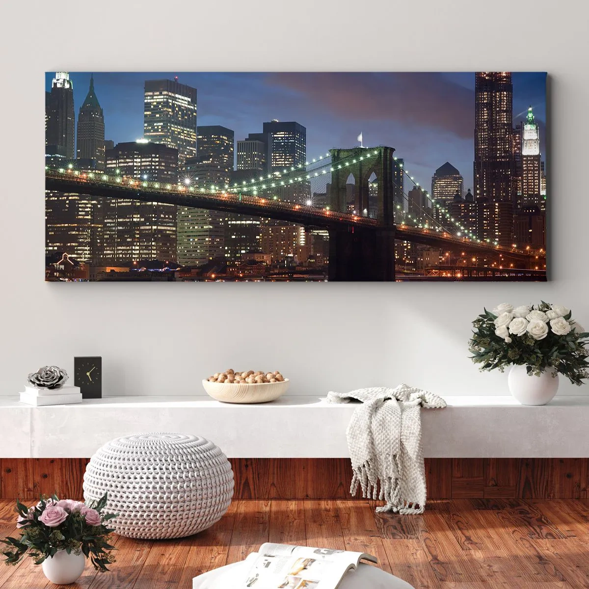 Obraz na plátne - Rozjarená noc - 120x50 cm
