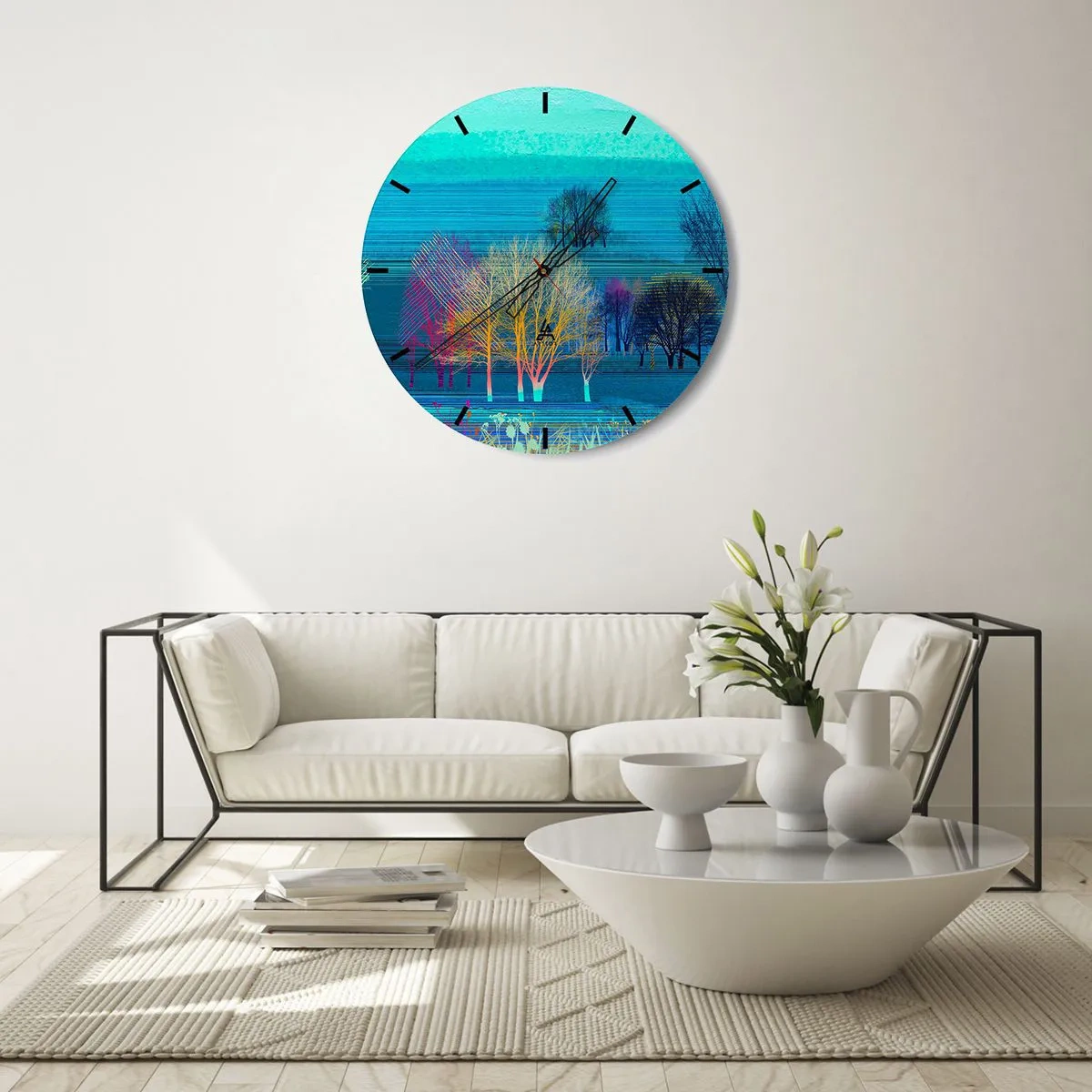 Nástenné hodiny - Fantastická krajina - 30x30 cm