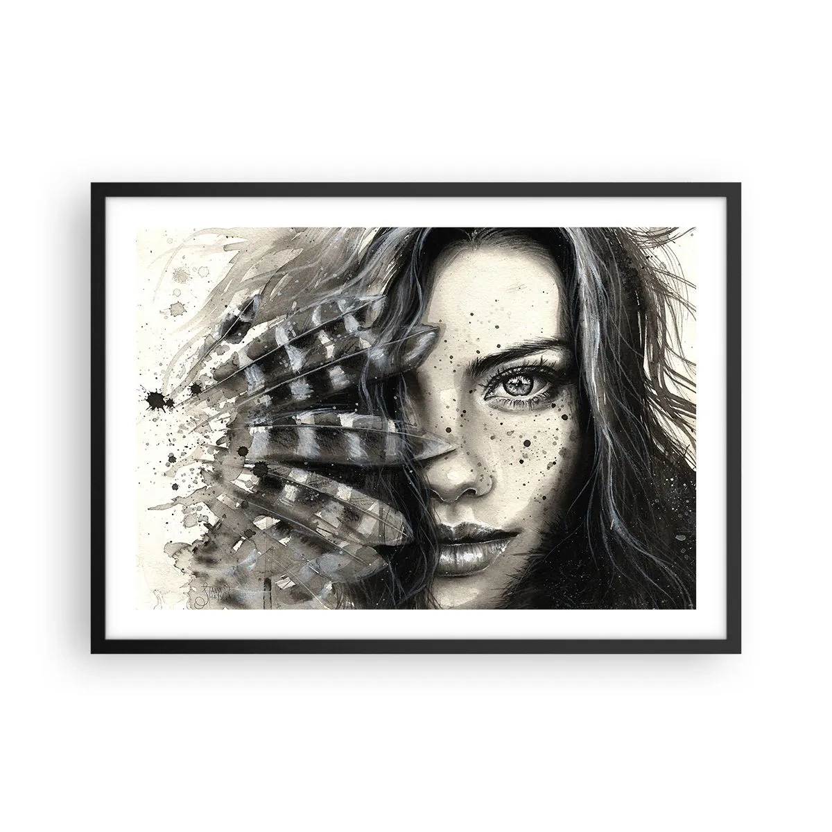 Plagát v čiernom ráme - Divoká krása - 70x50 cm