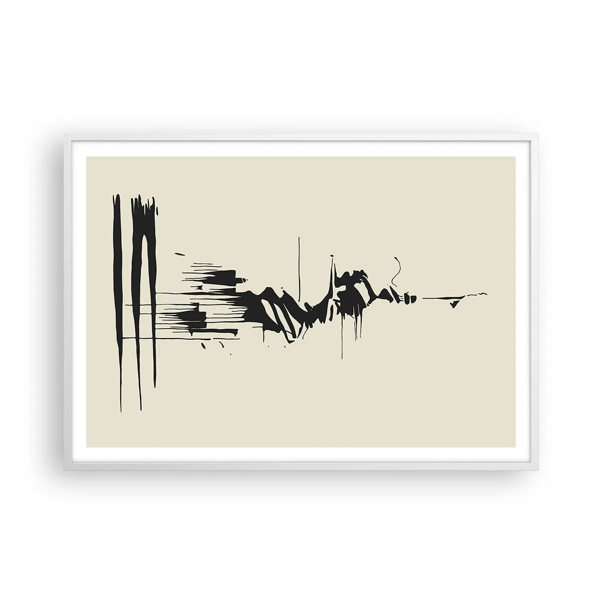 Plagát v bielom ráme - Rýchla abstrakcia - 100x70 cm