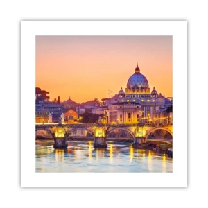 Plagát - Súmrak nad Večným mestom - 40x40 cm