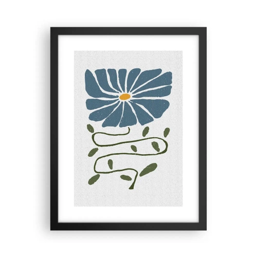Plagát v čiernom ráme - Vetvičkou ku kvetu - 30x40 cm